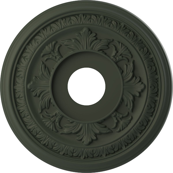 Ekena Millwork Baltimore PVC Medallion (Canopies up to 6 1/2"), 16"OD x 3 1/2"ID x 1"P, Satin Hunt Club Green CMP16BAGHC - main